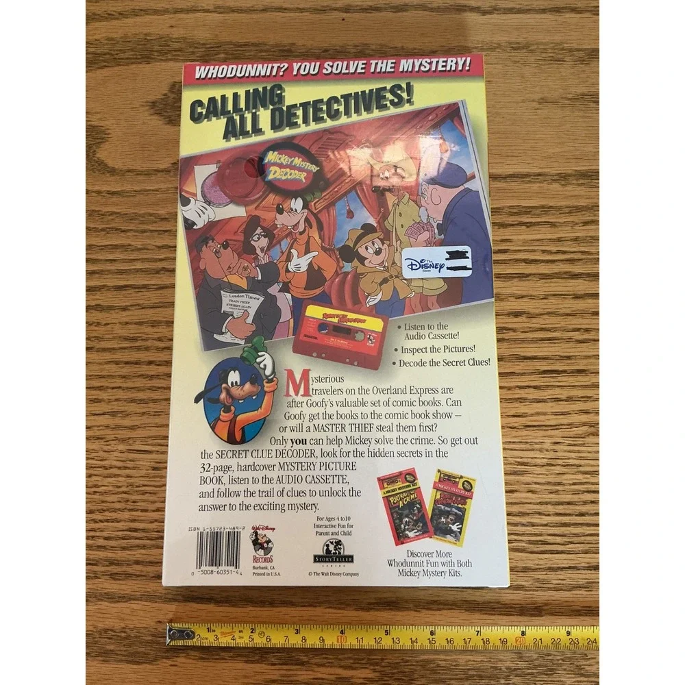 Disney Mickey Mystery Kit Robbery on the Overland Express Book Cassette Decoder